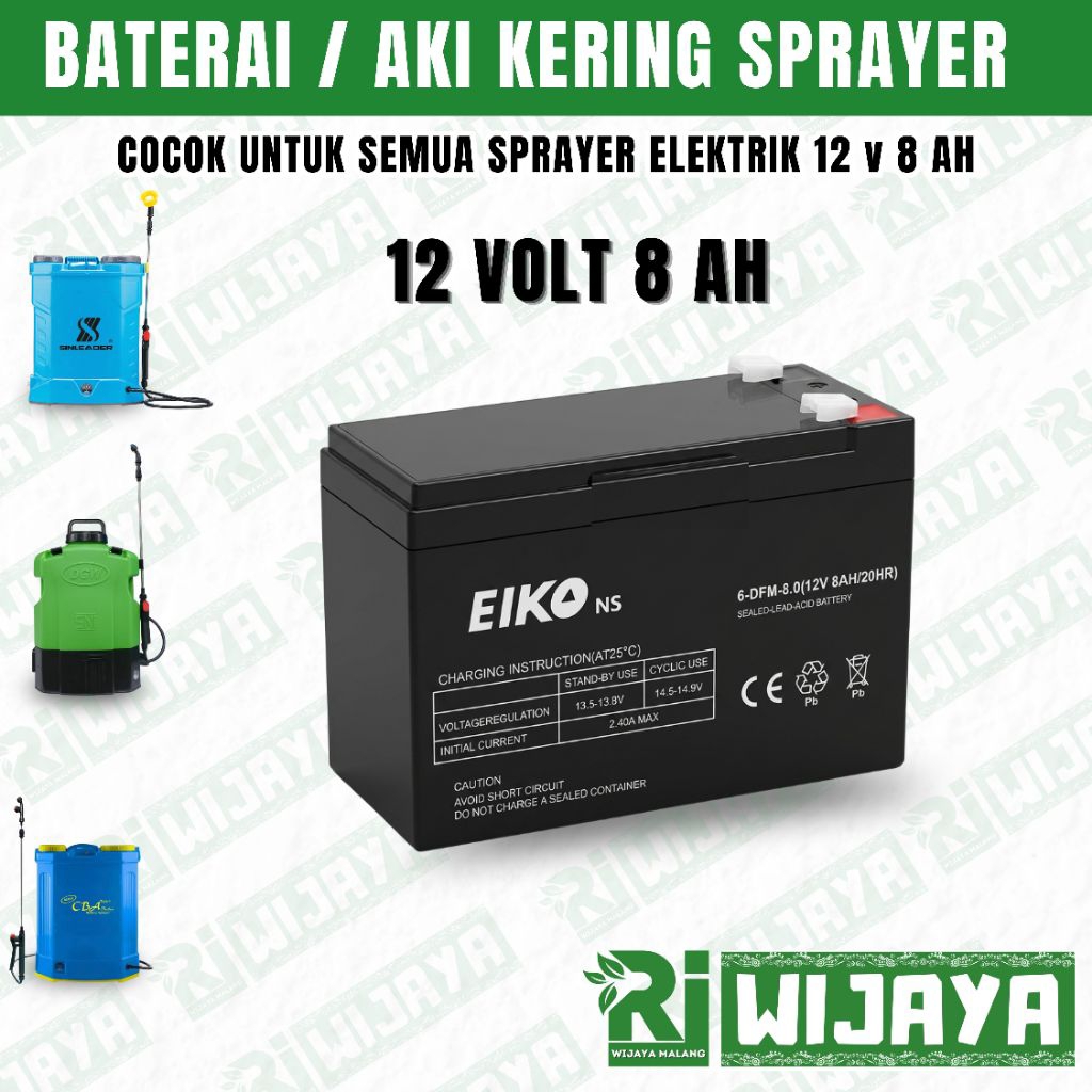 BATERAI AKI SPRAYER ELEKTRIK / AKI SPRAYER ELEKTRIK / ACCU SPRAYER 12 Volt 8 Ah