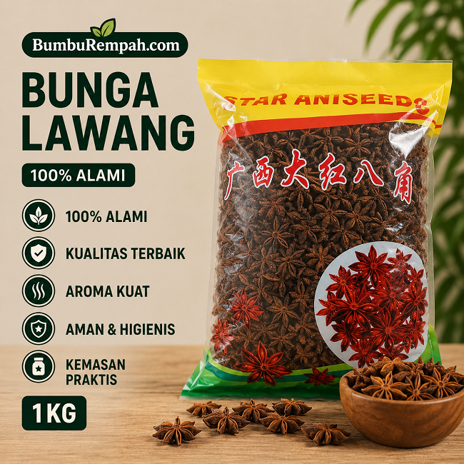 Bumburempah - Bunga Lawang 1 kg - Pekak Bunga Lawang 1kg - Star Anis