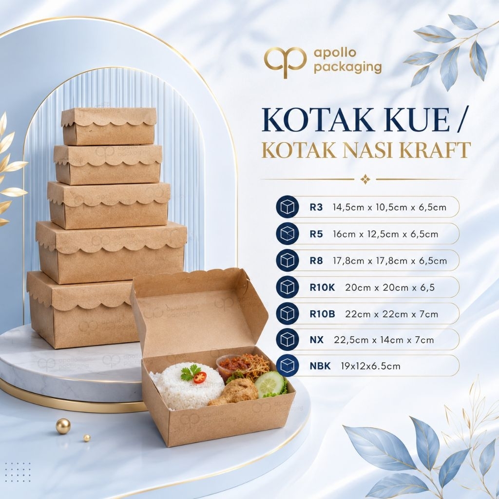 BPACK - Kotak Kue/Nasi Kraft R3