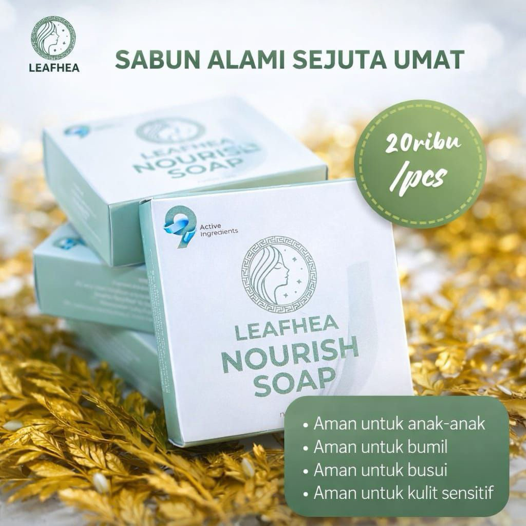 [PILIH PAKET] Leafhea Nourish Soap Original 100% - Sabun Wajah & Badan (Jerawat, Gatal & Flek Hitam)