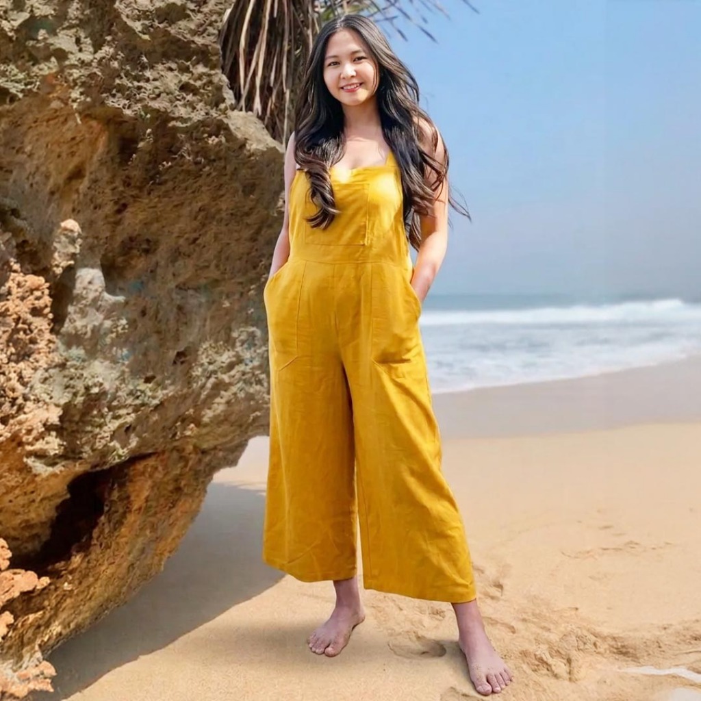 Baju kodok pantai Bali wanita panjang jumpsuit