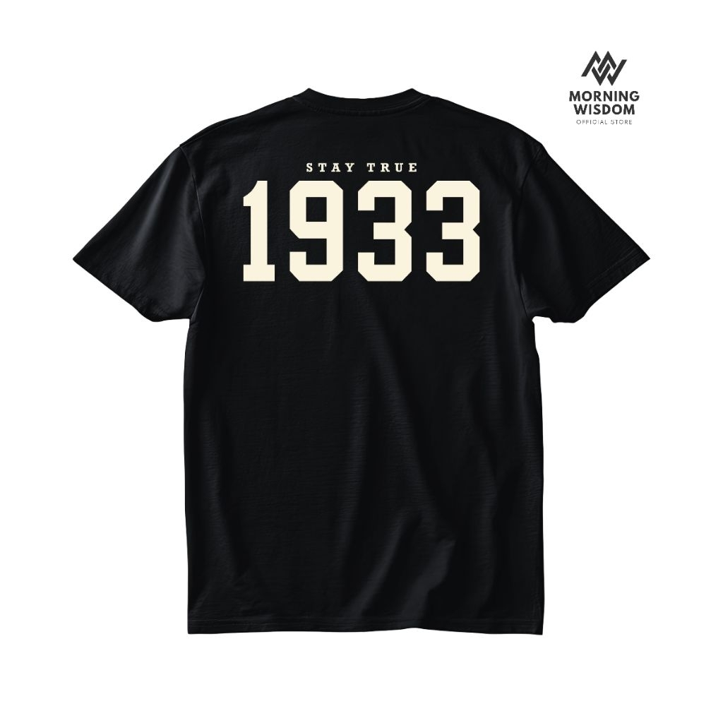 Kaos Persib Bandung Original Morning Wisdom - Baju T-Shirt Distro Vintage Retro Stay True 1933 Cotto