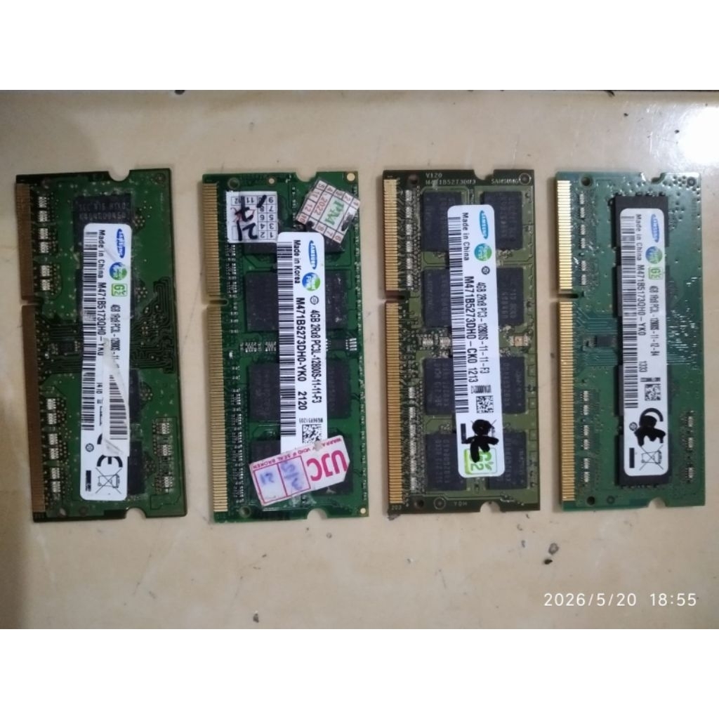 Borongan 4 PCS RAM Laptop SODIMM 4GB PC3L-12800 Samsung | Second