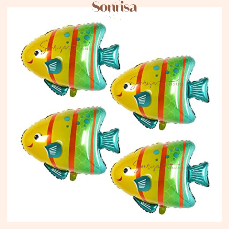 SONRISA - BALON KARAKTER IKAN GELEMBUNG / BALON BUBBLE FISH / BALON IKAN GELEMBUNG / SEAWORLD