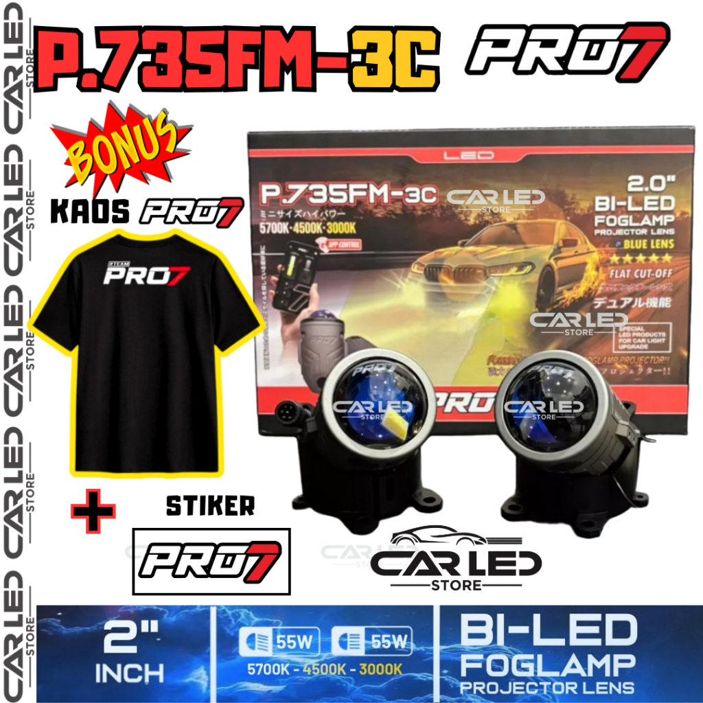 FOGLAMP BILED Laser PRO7 PRO 7 P735FM 3C P735FM-3C P.735FM-3C APP / P735FM 3 WARNA APLIKASI / P 735 