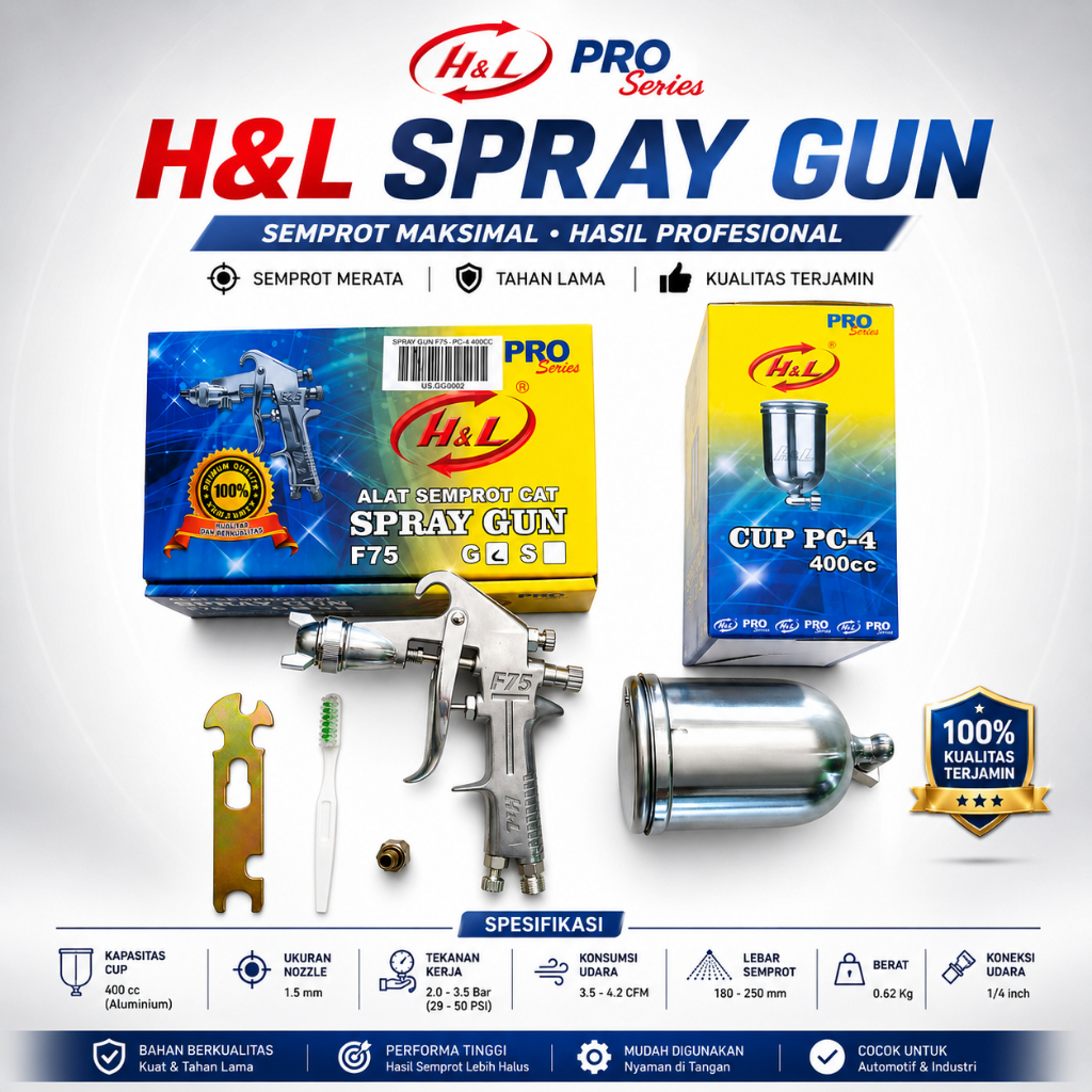 Spray Gun Sagola F75G Hitec/Sped Cat Sagola F75G Hitec/Semprotan Cat Sagola F75G Hitec/Sagola Hitec 