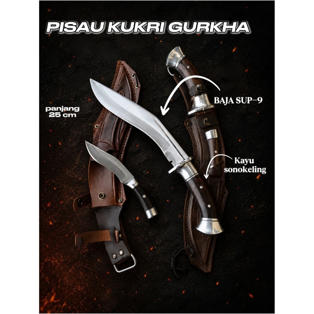 Pisau Survival kukri | Pisau gurkha camping | Pisau satu set kukri tebas tebas