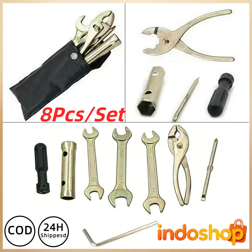 Paket Kunci Bawaan Sepeda Motor Honda Toolkit Motor Berkualitas, Dilengkapi Kunci Busi, Kunci Pas Be
