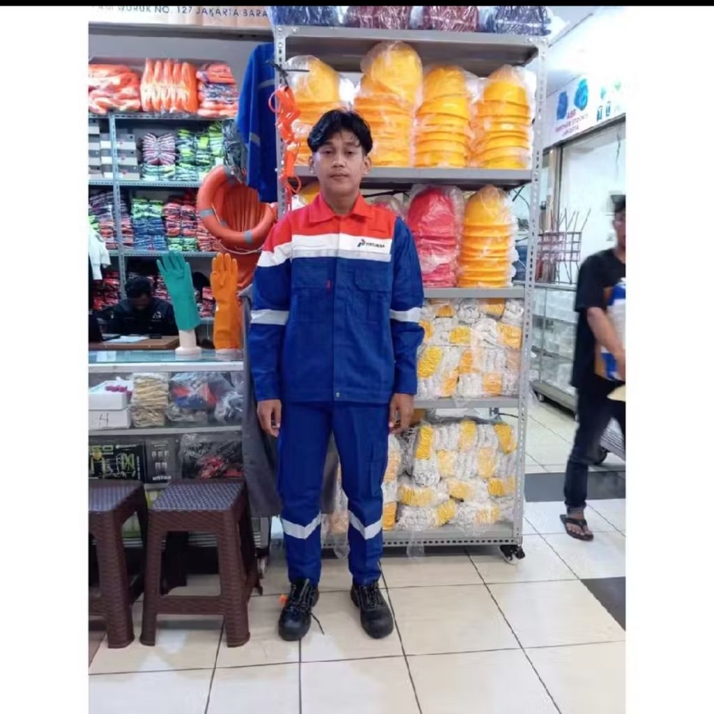 COVERALL PERTAMINA SETELAN BAJU CELANA / WEARPACK PERTAMINA PROMOO