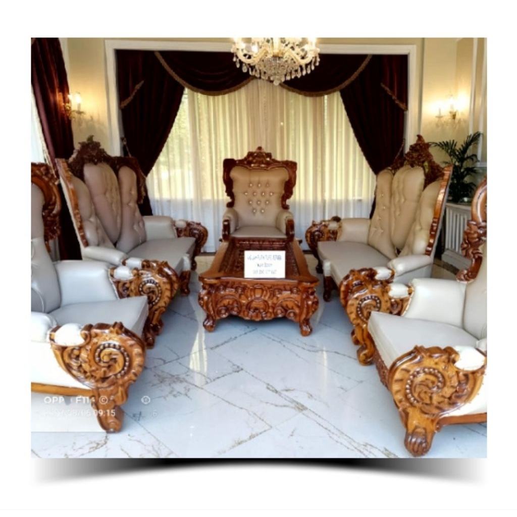 KURSI TAMU MEWAH KURSI ARABIAN SOFA SULTAN SOFA KAYU JATI UKIRAN JEPARA