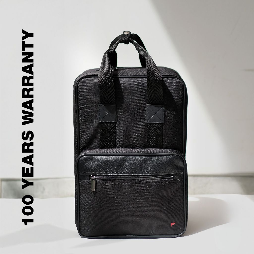 TFG Cayman Black Backpack |Ransel |Tas Punggung Tas Laptop 14 inch  Backpack Traveling - Black