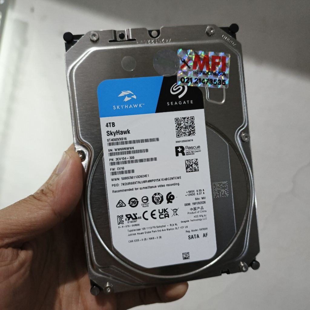 HDD Seagate Skyhawk 4TB 3.5" SATA CCTV dan PC