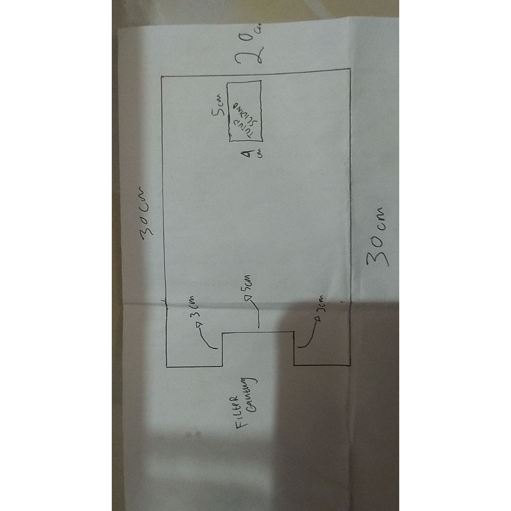 tutup akuarium custom 30x20cm =