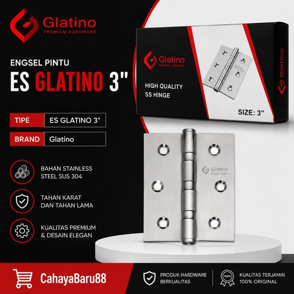 Engsel Jendela Glatino 3" / Engsel Jendela 3 inch / Engsel Jendela 3 inch SS