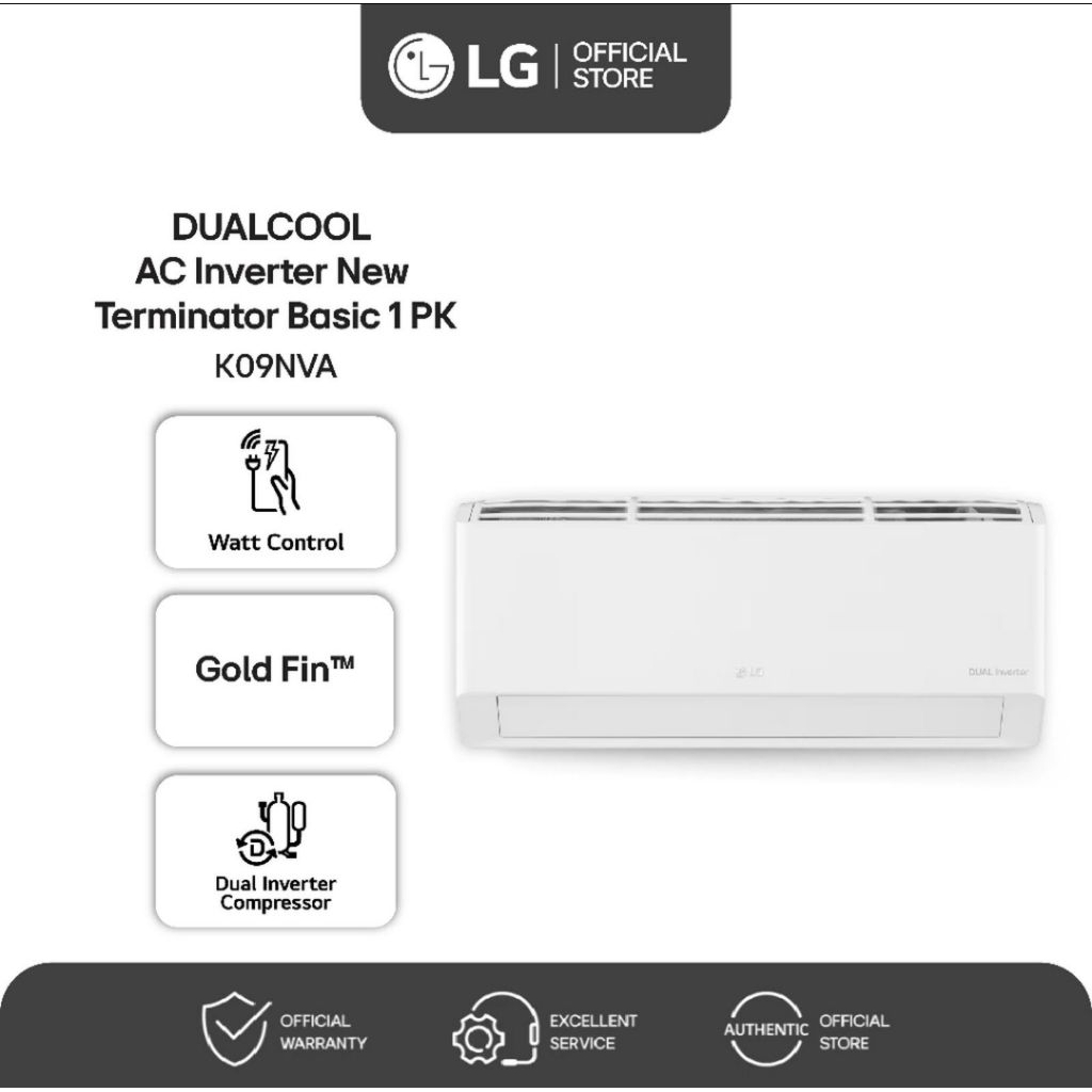 GRATIS PASANG AC INVERTER 1 PK LG T09NVA SATU PK AC SPLIT LOW WATT