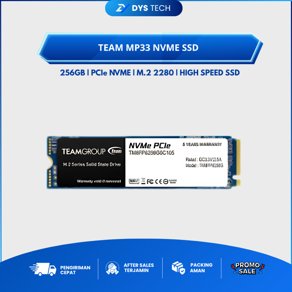 Team MP33 SSD NVMe M.2 / M2 256 GB - NVMe 256GB
