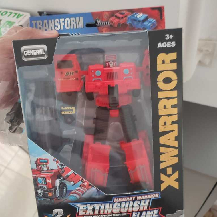 X-Warrior ExtingGuish Flame - robot transformatio2 in 1 - Robot Pemadan Kebakaran - Robot Damkar