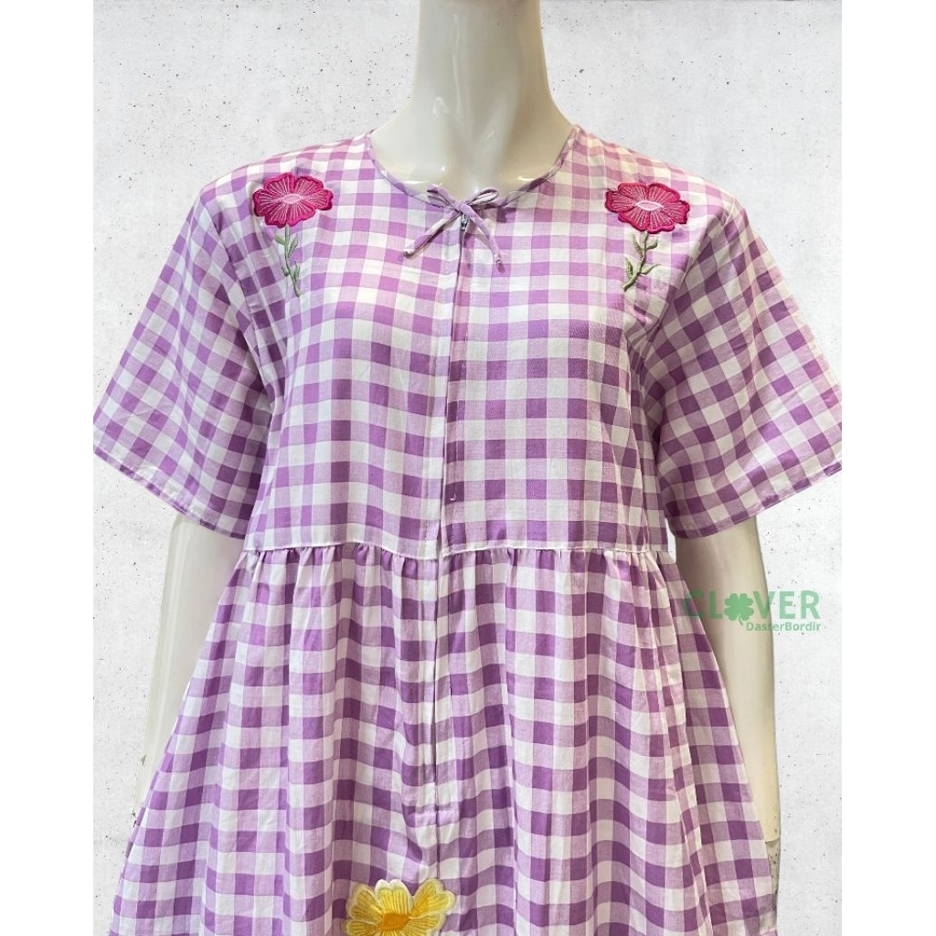 (DM) Daster Bordir Katun Jepang - daster midi