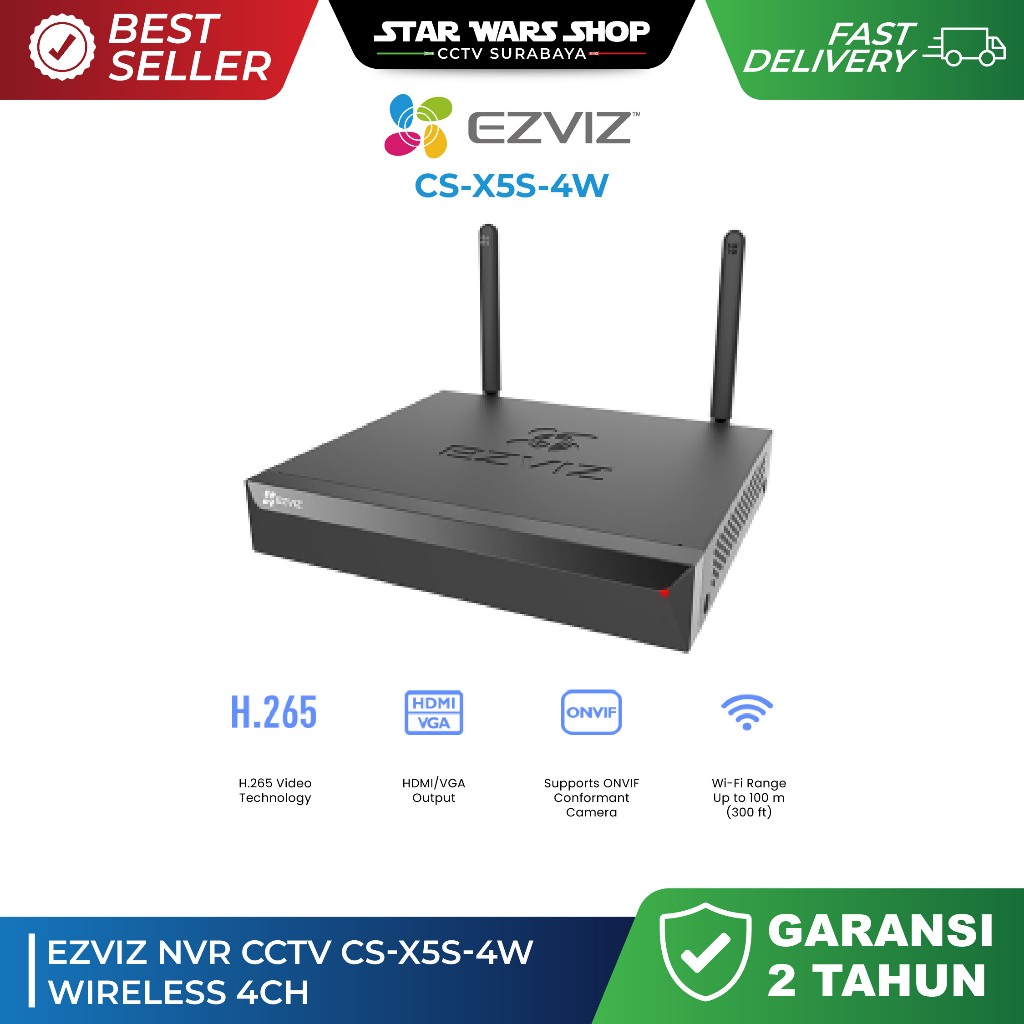 EZVIZ CS-X5S-4W WIRELESS NVR X5S 4 CHANNEL