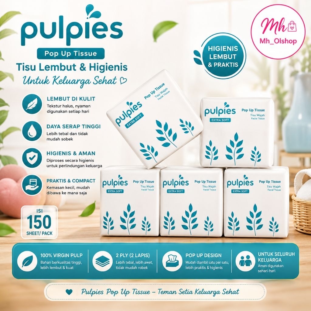 Pulpies Extra Soft Pop Up Tissue