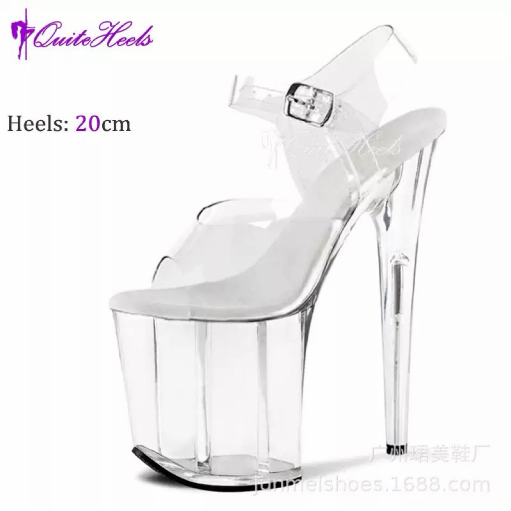 Heels Wanita / Heels Tinggi (transparan) Heels Poledance / Pole Dance / Heels Dance / sepatu boots h