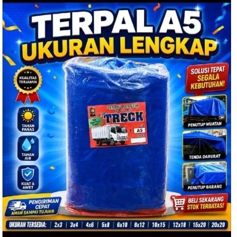 TERPAL PLASTIK TEBAL A5 UKURAN 5X5|5X10