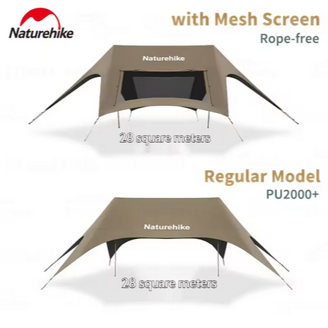FLYSHEET CLOUD SKIES TITANIUM COATED CAMPING CANOPY NATUREHIKE CNK2650WS023