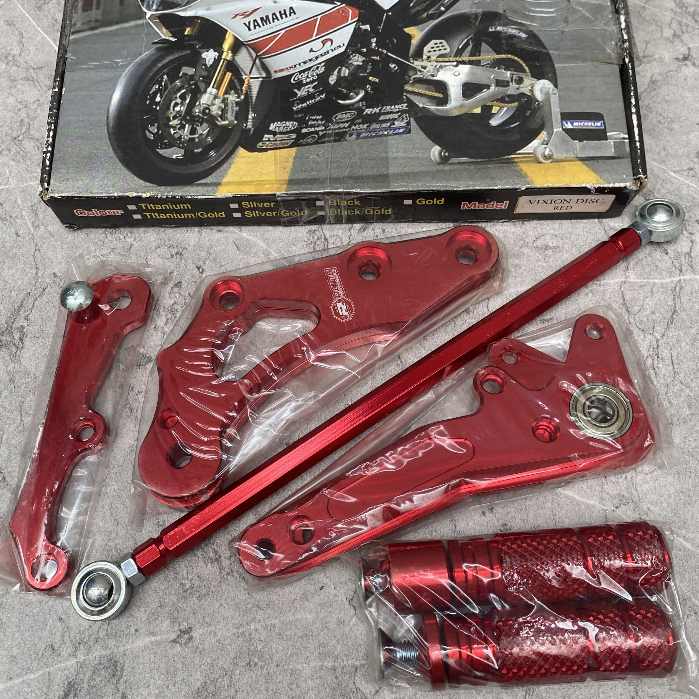 Footstep Underbone Vixion Double Disc Merah Merk