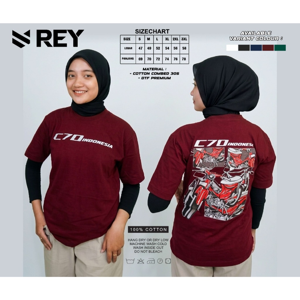 Kaos Komunitas C70 Kaos Motor Vintage Kaos C70 Kaos Motor Kaos Murah Kaos Berkualitas Cotton Combed 