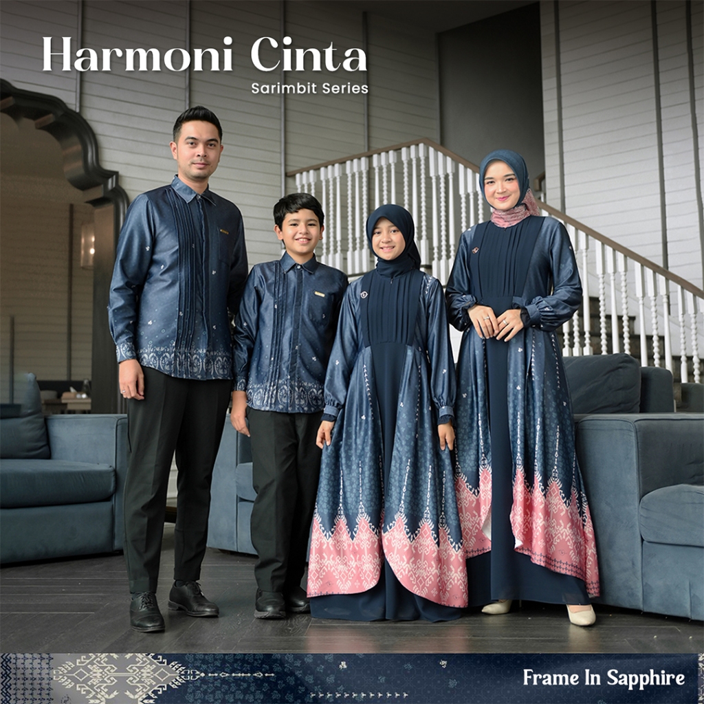 TACHI SYARI - Harmoni Cinta Sarimbit Keluarga Couple Family Set - SAPPHIRE