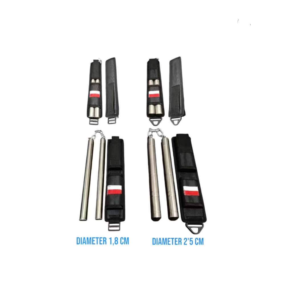 Double Stick Nunchaku Stainless + Pisau Silat Tumpul Alat Peraga