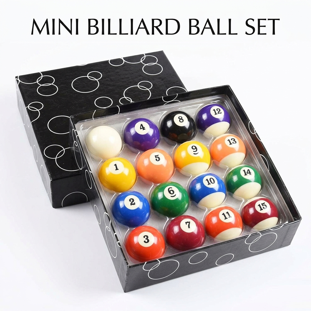 JSHOPPE 16 Bola Billiard Mini / Mini Billiard Ball / Bola Bilyar Ukuran Mini