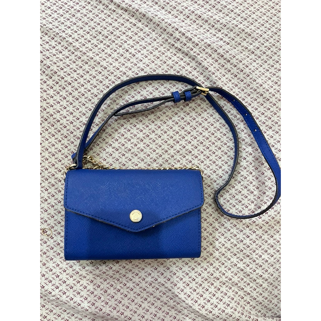 MK Chain Wallet Royal Blue