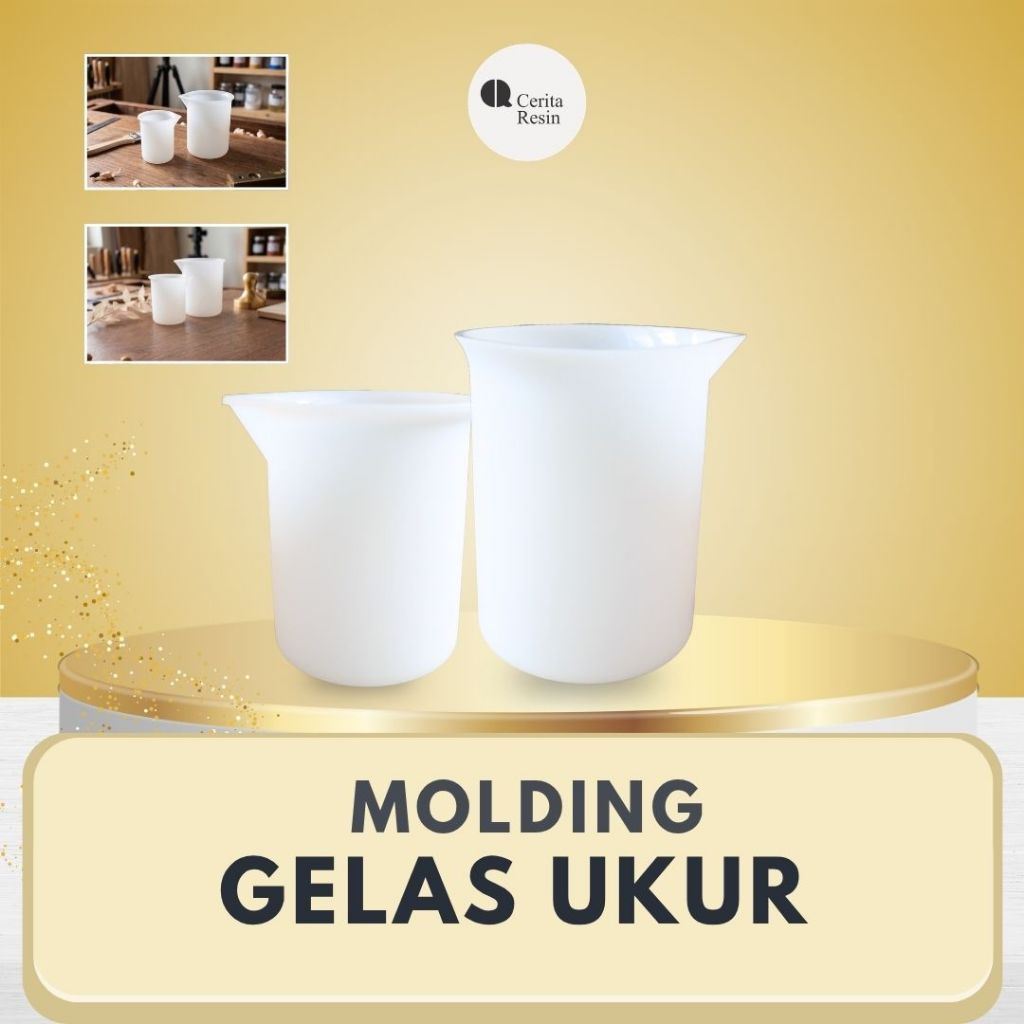 Cerita Resin - Molding Cetakan Silikon Resin Gelas Ukur Epoxy Resin 100/250 ml