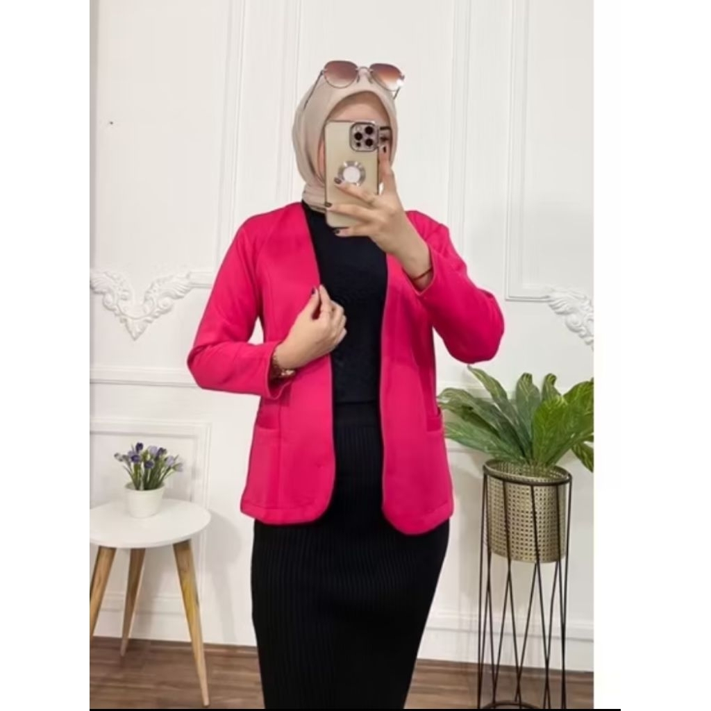 Dress knit set blazer scuba premium