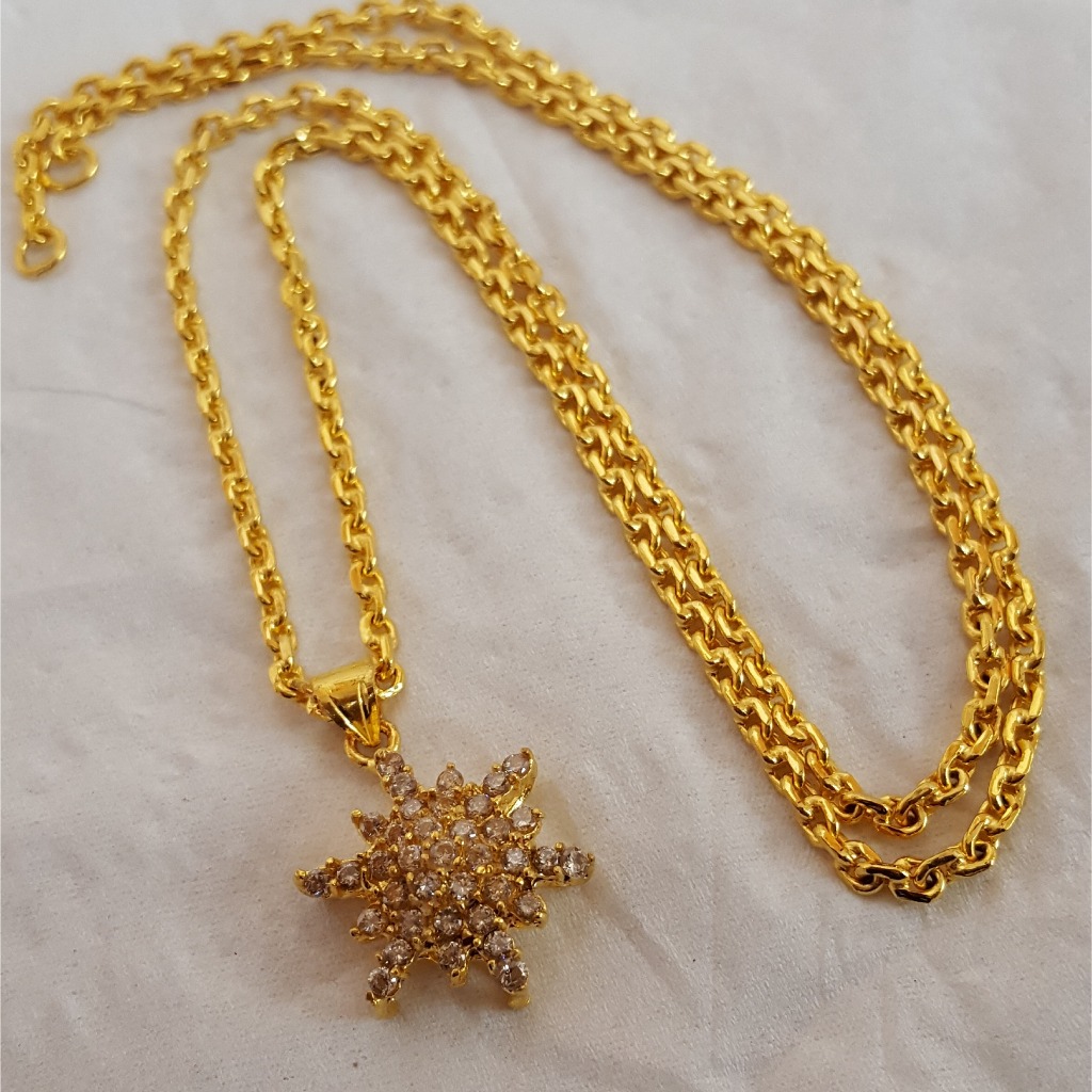 Kalung Set Liontin Mata Daun Lapis Emas Goldplated Sepuhan