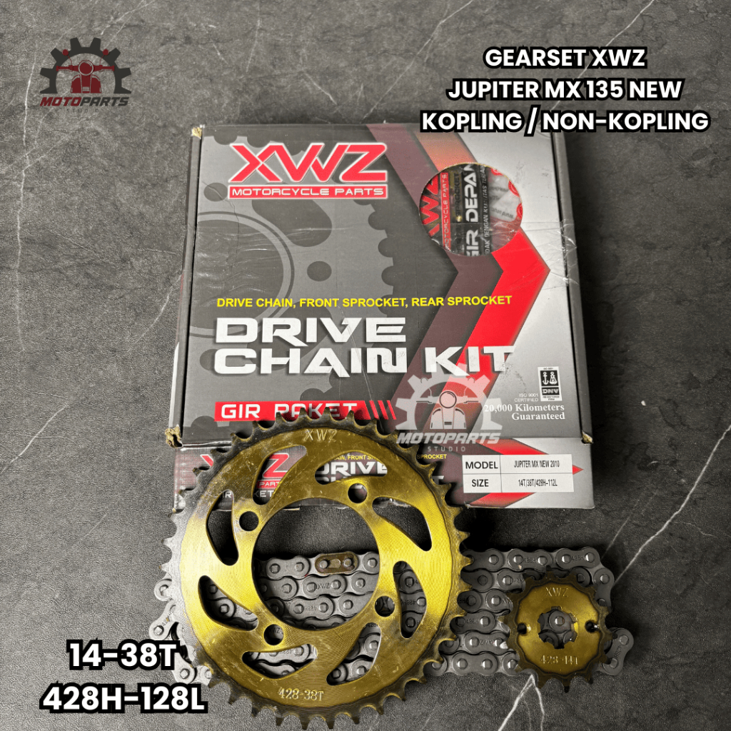 GEAR GIR SET GIR PAKET JUPITER MX 135 NEW 14T 38T 428H XWZ