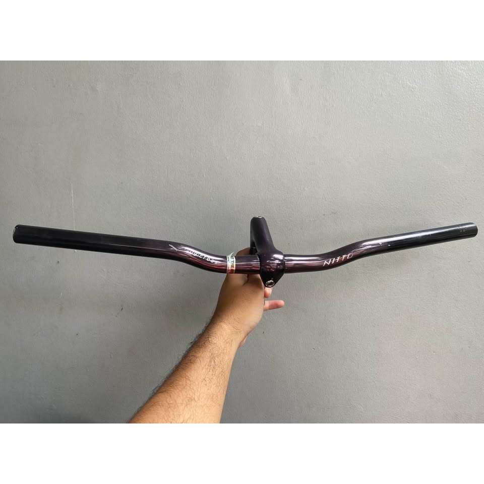 Barset Risebar Nitto B809 Cross panjang 600 mm & Quilstem Nitto Jaguar 80 mm
