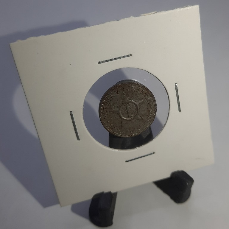 Koin Perak Kuba 1916 5 Centavos 90% Silver Asli Cuba