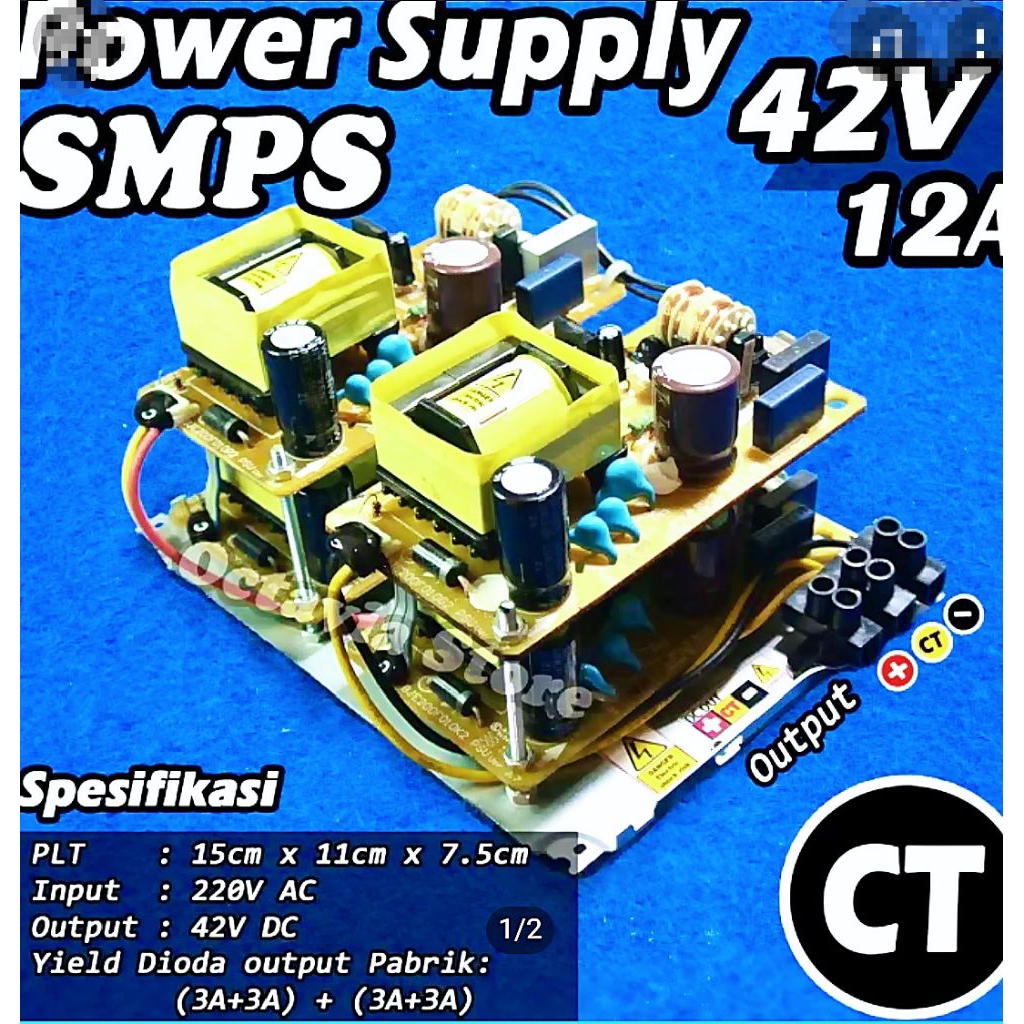 Power Suply Amplifier SMPS +42V CT -42 / 12A