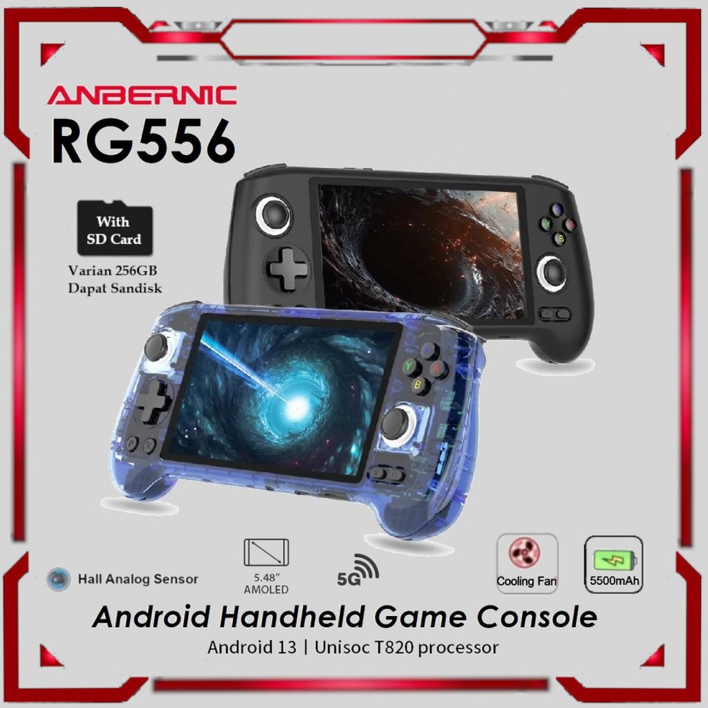 ANBERNIC RG556 Portable Handheld Android System Retro Video Game Console Classic PS1 PS2