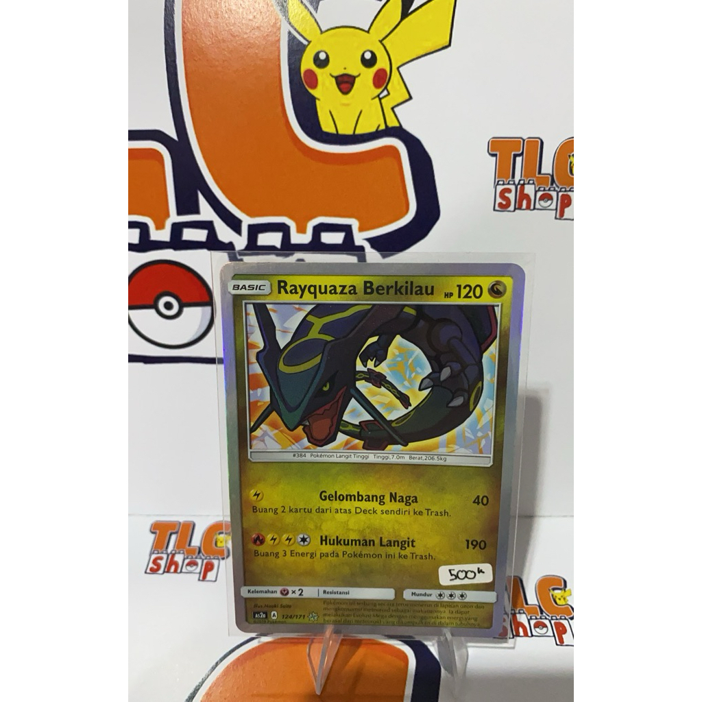 Kartu Pokemon Indonesia Rayquaza Berkilau 124/171