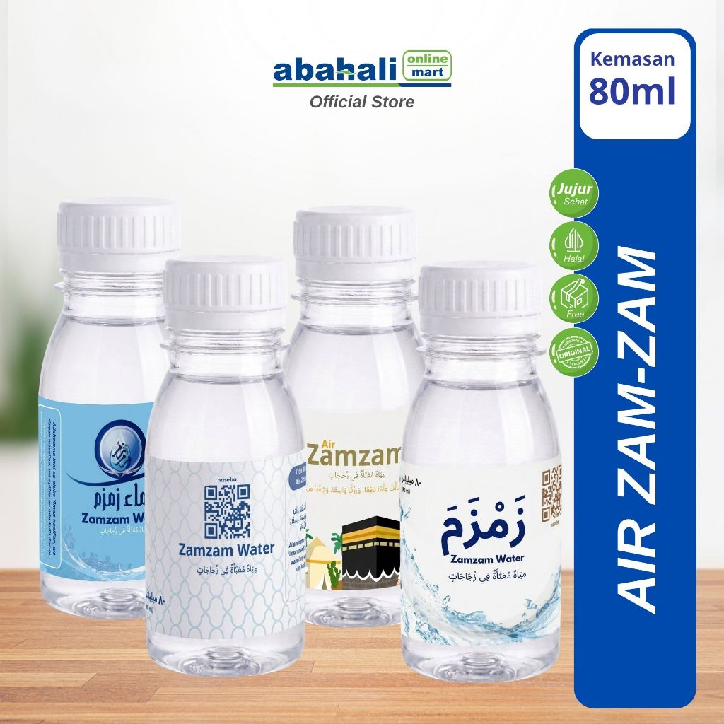 Air Zamzam Asli 100% 80ml Mekah Air Zamzam Botol Kecil Murah Original Oleh Oleh Haji dan Umroh