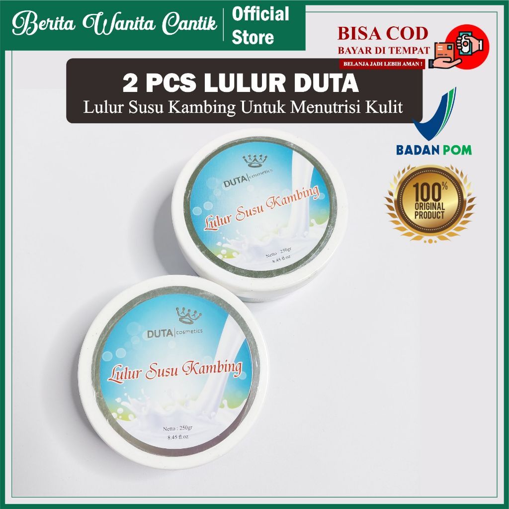 Lulur Tradisional Susu Kambing DUTA Melembabkan Dan Membersihkan (2PCS)