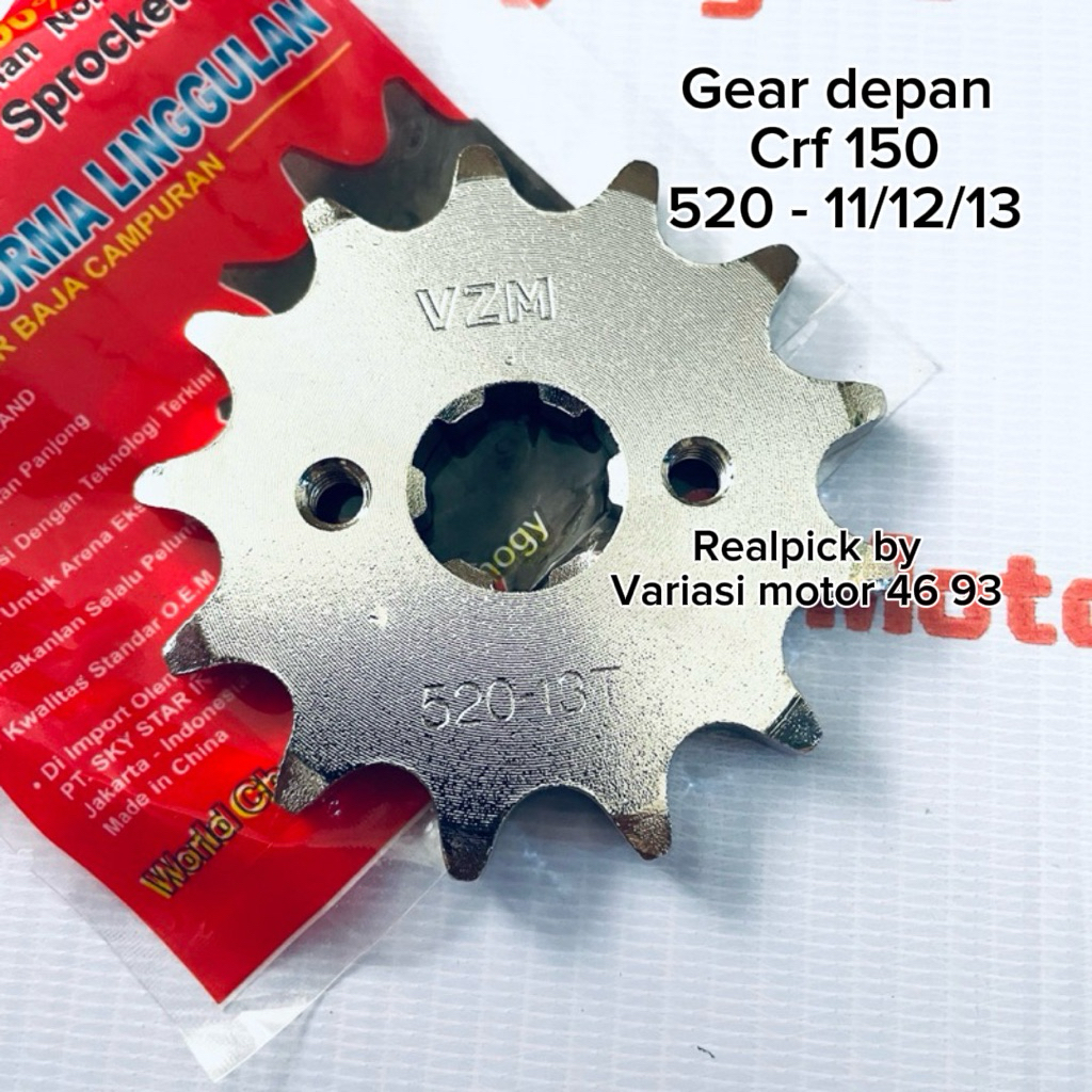 gear depan 520 crf 150l 520/12-13 gear depan 520/12-13 crf 150l gear 520 crf 150l vzm original