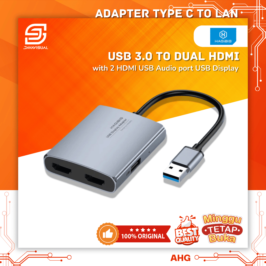 [JaVis] USB 3.0 TO DUAL HDMI WITH USB AUDIO HAGIBIS