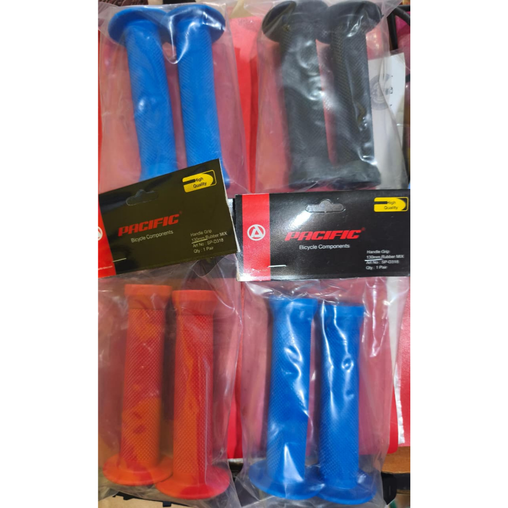 Pacific Handgrip sarung stang grip motif BINTIK panjang 12.5 cm warna merah hitam biru sepeda anak B