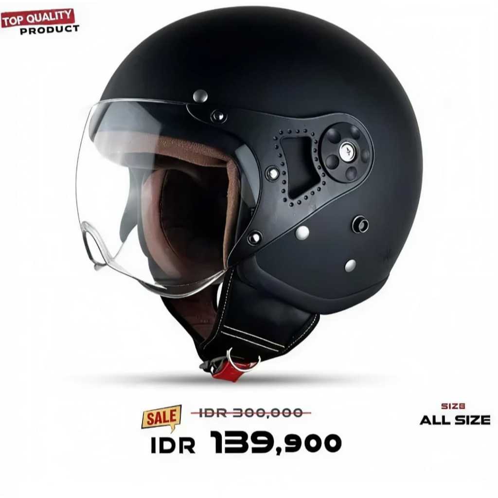 VRL HIJAB HELM VRL/MLA RETRO HOIJAB TERBARU HELM WANITA HIJAB SNI KACA PILOT HELM RETRO VIRAL KEKINI