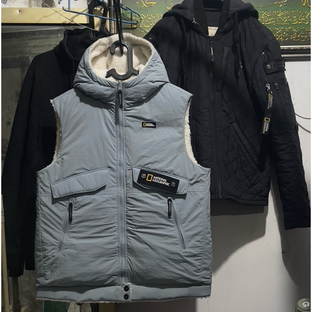 vest bolak balik natgeo original jaket bulang PxL 66x55