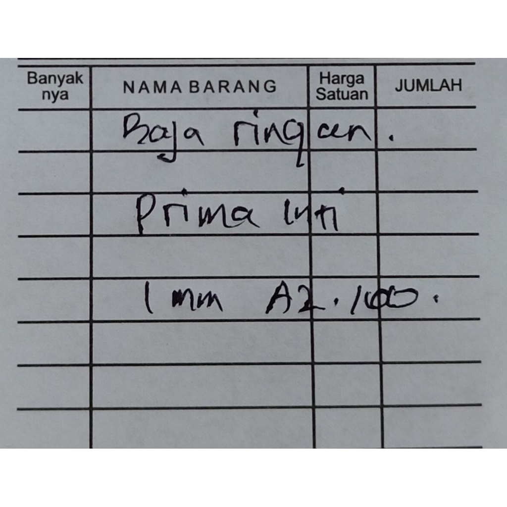 Baja Ringan 1mm, az 100